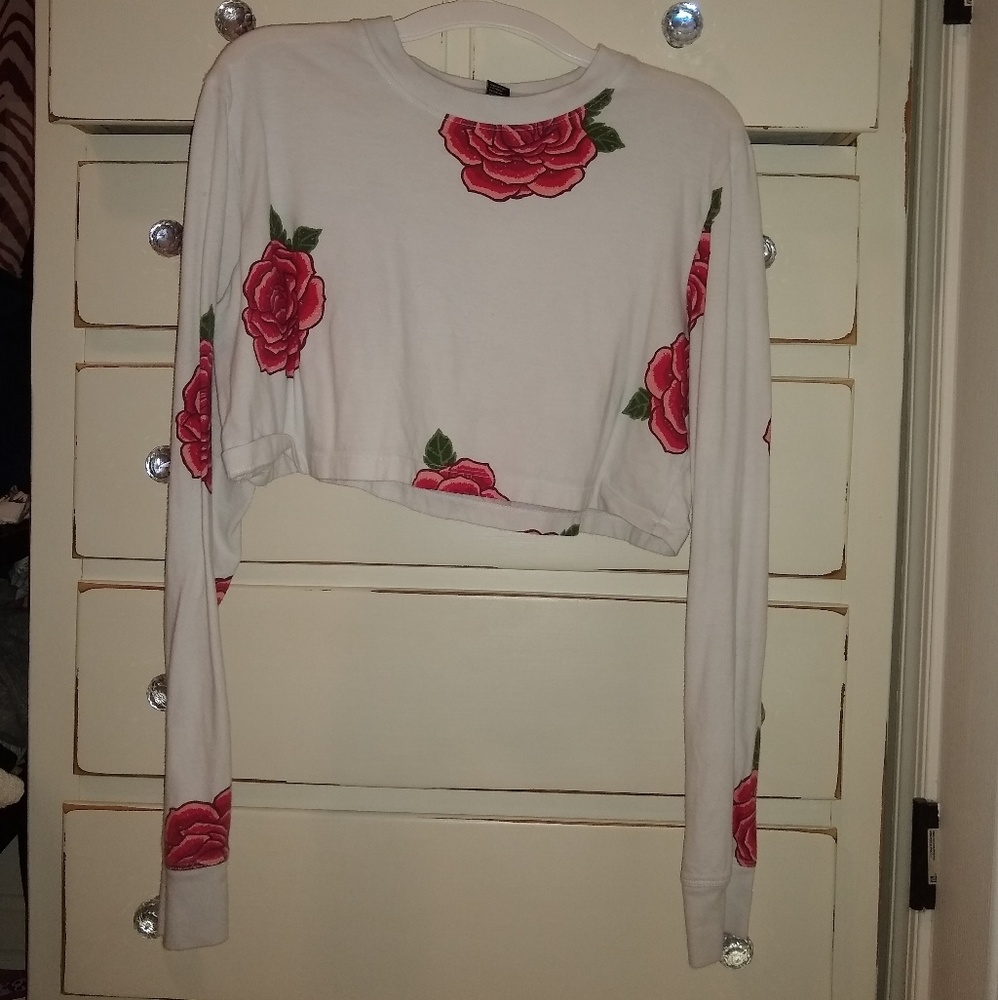 Forever 21 long sleeve crop top